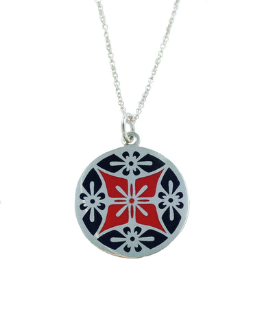 Nikko Pendant silver enamel