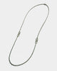 Infinity necklace long sterling silver