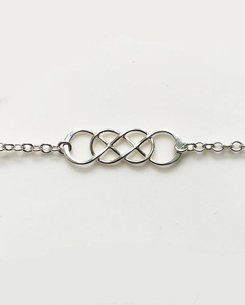 Infinity necklace sterling silver