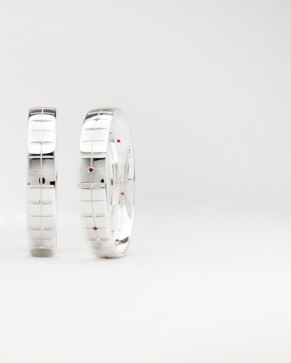 Plaid Bracelet silver narrow