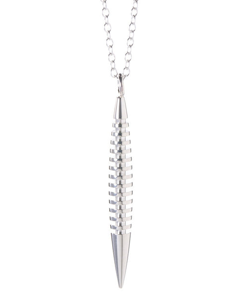 Ribbed Pendant Pointed