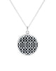 Symi silver enamel pendant black