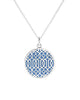 Symi silver enamel pendant blue