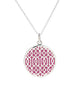 Symi silver enamel pendant pink