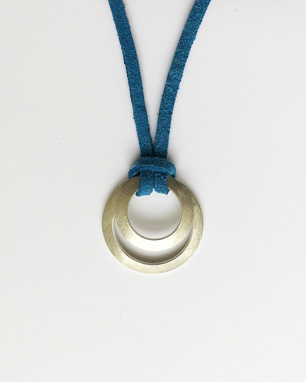 Clasp Pendant suede blue