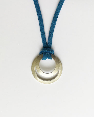 Clasp Pendant suede blue