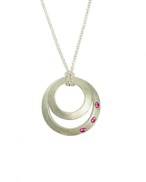 Clasp Mini Pendant Rubies