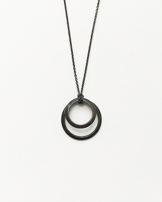 Clasp Small Pendant blackened silver