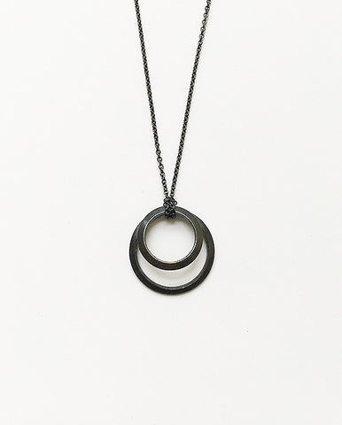 Clasp Small Pendant blackened silver