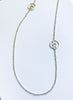 Geo necklace long sterling silver