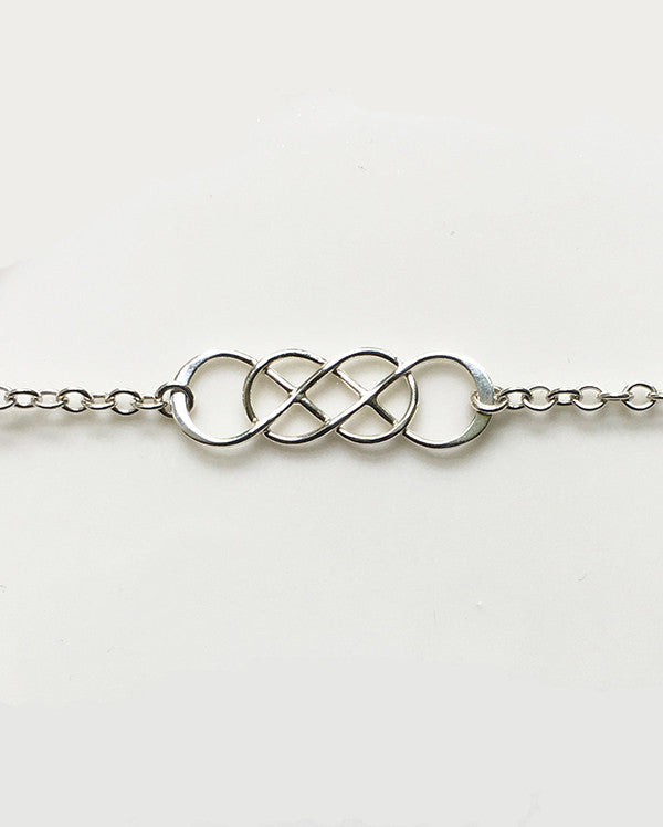 Infinity necklace sterling silver
