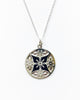 Nikko Pendant silver enamel navy