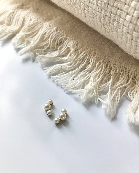 Teagan pearl cluster earrings