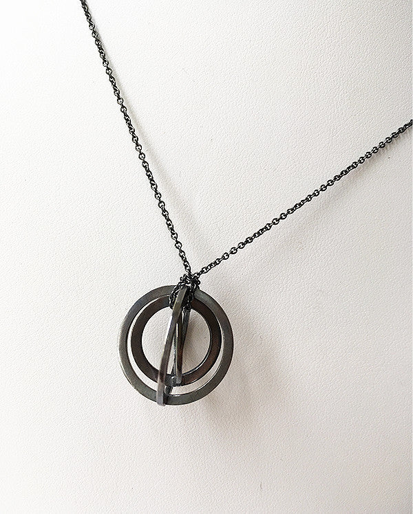 Sphere Nested Pendant blackened