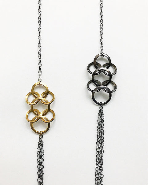 Spine Multi-Strand Necklace Gold