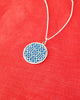 Symi silver enamel pendant blue