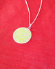 Symi silver enamel pendant green